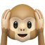 hear-no-evil monkey Emoji on Apple, iOS