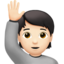 person raising hand Emoji on Apple, iOS