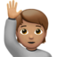 person raising hand Emoji on Apple, iOS