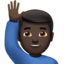 man raising hand Emoji on Apple, iOS