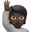 person raising hand Emoji on Apple, iOS
