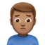 man frowning Emoji on Apple, iOS