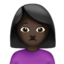 woman frowning Emoji on Apple, iOS