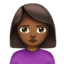 woman pouting Emoji on Apple, iOS