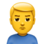 man pouting Emoji on Apple, iOS