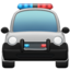 Emoji de coche de policía que se aproxima en Apple, iOS