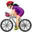 woman biking Emoji on Apple, iOS