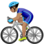 man biking Emoji on Apple, iOS