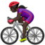 woman biking Emoji on Apple, iOS