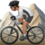 person mountain biking Emoji on Apple, iOS