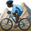 man mountain biking Emoji on Apple, iOS