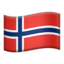 Emoji de bandera de Noruega en Apple, iOS