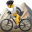 Emoji de persona haciendo bicicleta de montaña en Apple, iOS