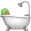 person taking bath Emoji on Apple, iOS