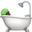 person taking bath Emoji on Apple, iOS