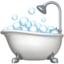 bathtub Emoji on Apple, iOS