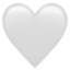 white heart Emoji on Apple, iOS