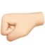 left-facing fist Emoji on Apple, iOS