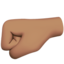 left-facing fist Emoji on Apple, iOS