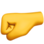 left-facing fist Emoji on Apple, iOS