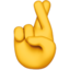 crossed fingers Emoji on Apple, iOS