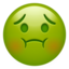 nauseated face Emoji on Apple, iOS