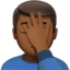 man facepalming Emoji on Apple, iOS