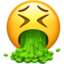 Emoji de cara vomitando en Apple, iOS