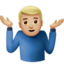 man shrugging Emoji on Apple, iOS
