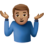 man shrugging Emoji on Apple, iOS