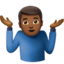 man shrugging Emoji on Apple, iOS