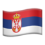 Emoji de bandera de Serbia en Apple, iOS