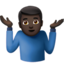man shrugging Emoji on Apple, iOS