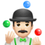 man juggling Emoji on Apple, iOS