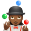 woman juggling Emoji on Apple, iOS