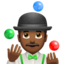 man juggling Emoji on Apple, iOS