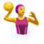 Emoji de mujer jugando waterpolo en Apple, iOS