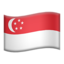 Emoji de bandera de Singapur en Apple, iOS