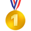 1st place medal Emoji on Apple, iOS