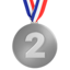 2nd place medal Emoji on Apple, iOS