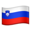 Emoji de bandera de Eslovenia en Apple, iOS