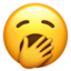 yawning face Emoji on Apple, iOS