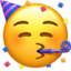 partying face Emoji on Apple, iOS