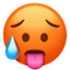 sneezing face Emoji on Apple, iOS