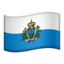 Emoji de bandera de San Marino en Apple, iOS