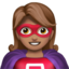 woman superhero Emoji on Apple, iOS