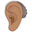 ear with hearing aid Emoji on Apple, iOS