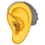 ear with hearing aid Emoji on Apple, iOS