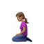 woman kneeling Emoji on Apple, iOS