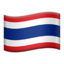 Emoji de bandera de Tailandia en Apple, iOS